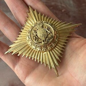 Vintage Gold Starburst Necklace Pendant